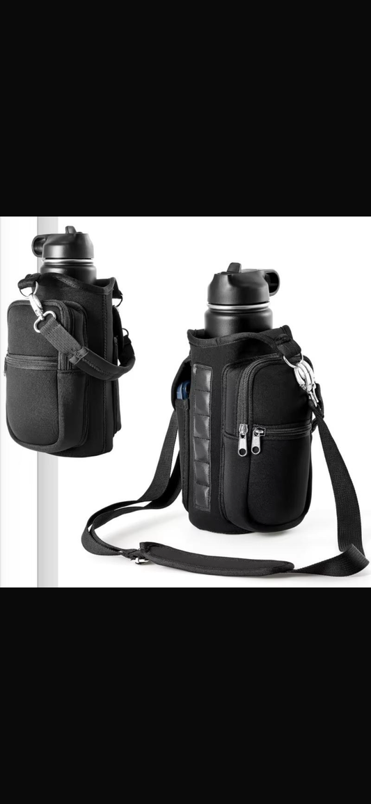 Magnetic Water Bottle Holder with Phone Pocket